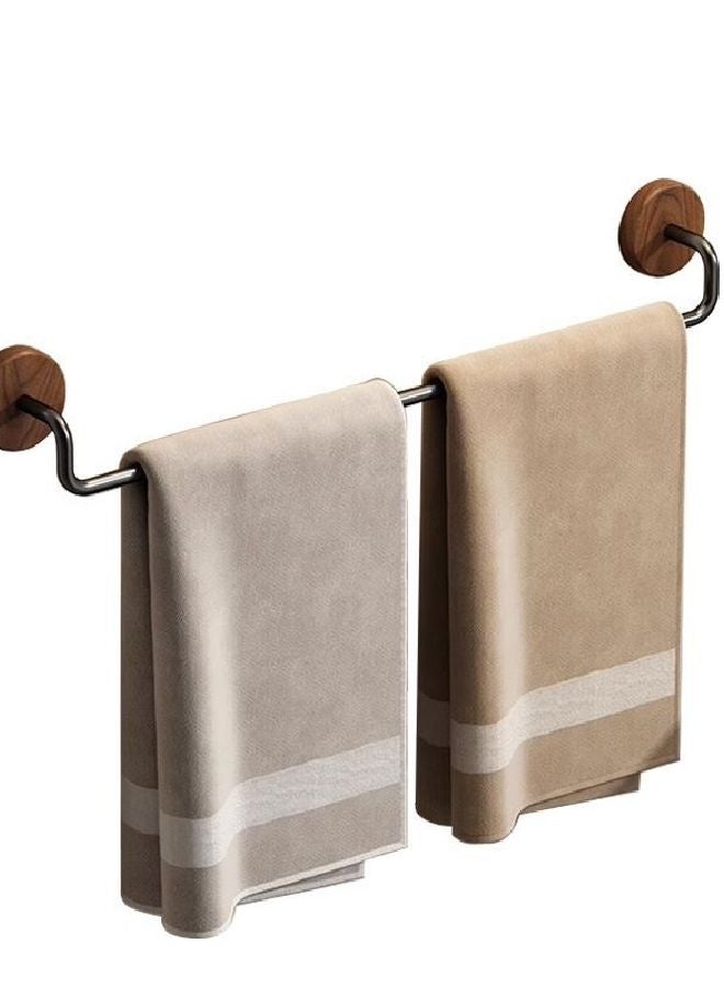 No Drill Bathroom Towel Bar Stainless Steel Towel Rack Waterproof  Rustproof, Self Adhesive Black Towel Holder, Towel Rail Hanger for Bathroom Kitchen - Image 2